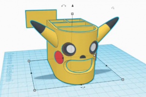 9-Tinkercad’de Pikachu Kalemlik Yapımı